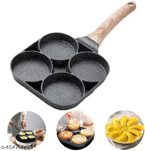 4-Cup Nonstick Egg Frying Pan – For Gas & Induction | Pack of 1